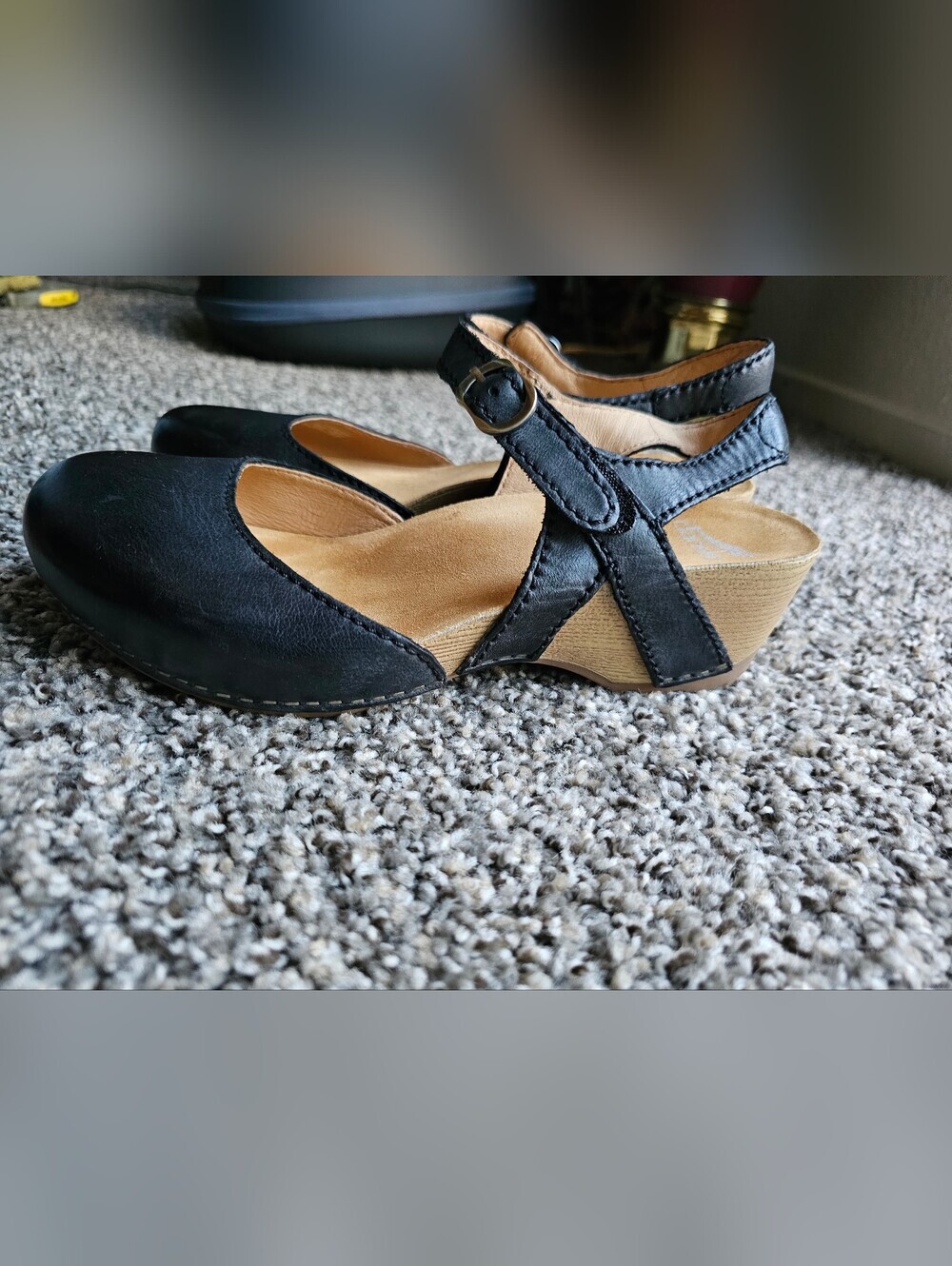Dansko Black Mary Jane Comfort Flats for Women